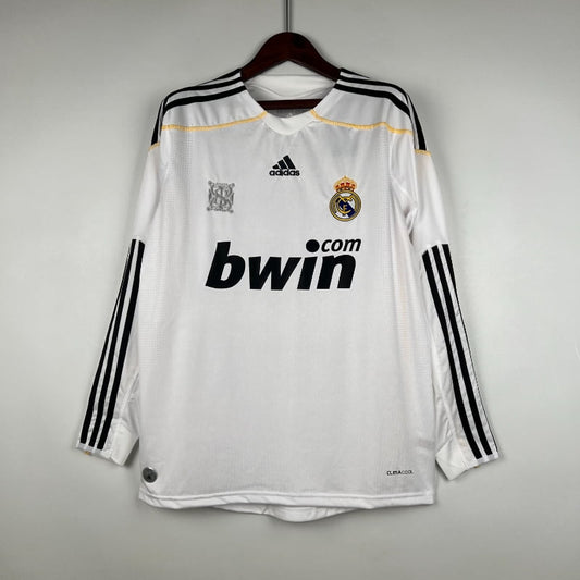 Real Madrid 2009/10 Home Retro Kit Long sleeve