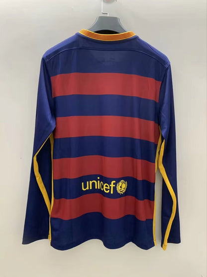 Barcelona 15/16 Home Retro Kit Long Sleeve