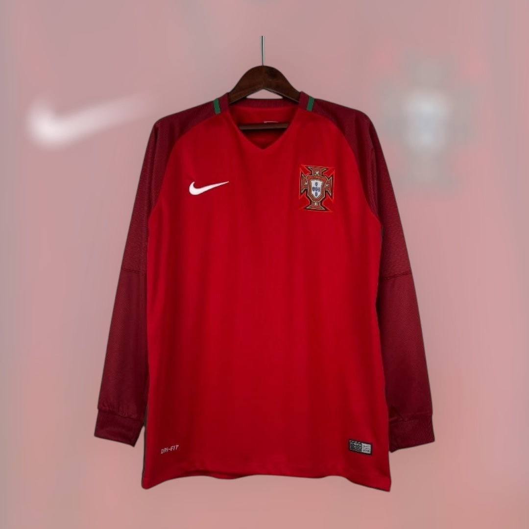Portugal 2016 Home Retro Kit Long Sleeve