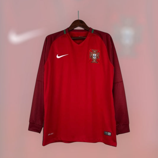 Portugal 2016 Home Retro Kit Long Sleeve