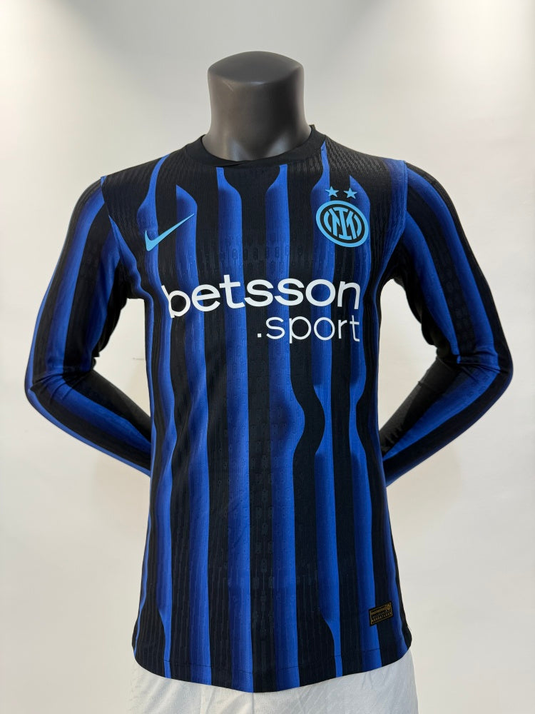 Inter Milan 25/26 Home Pro Version Kit Long Sleeve