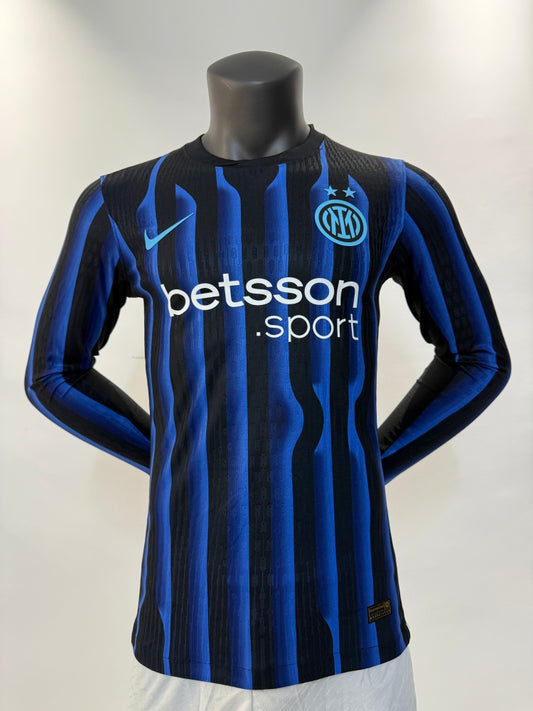 Inter Milan 25/26 Home Pro Version Kit Long Sleeve
