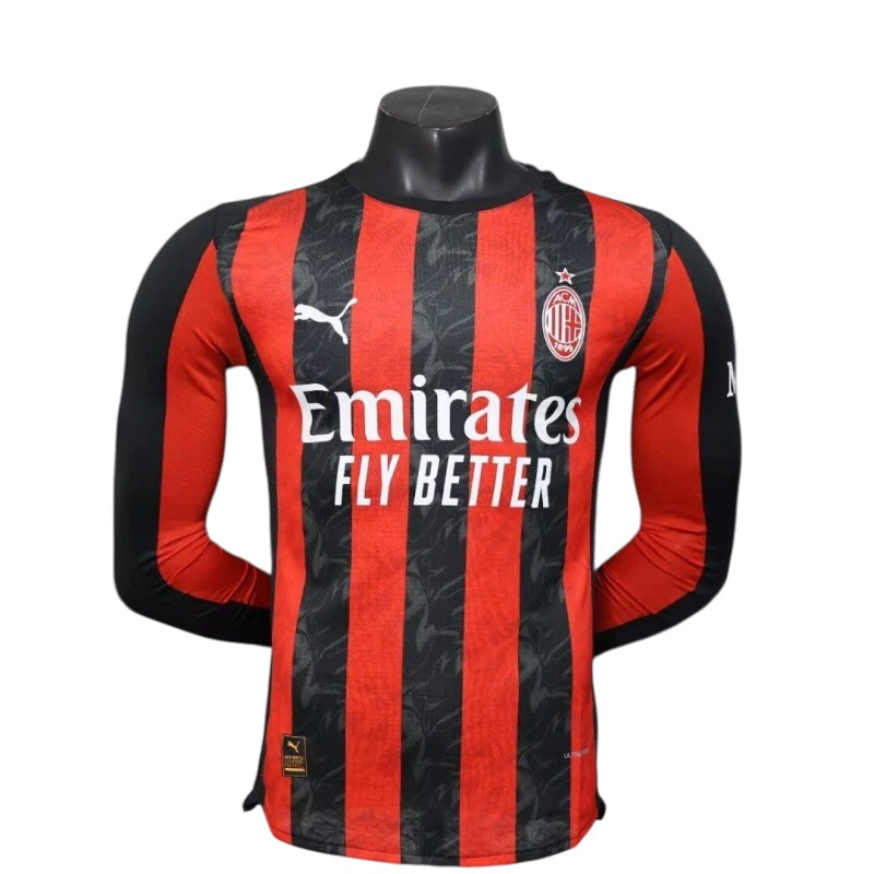 AC Milan 25/26 Home Pro Version Kit Long Sleeve
