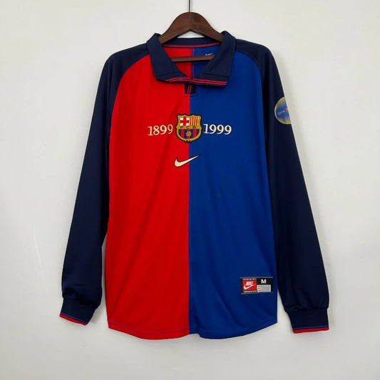 Barcelona 1899/1999 Home Retro Kit Long Sleeve