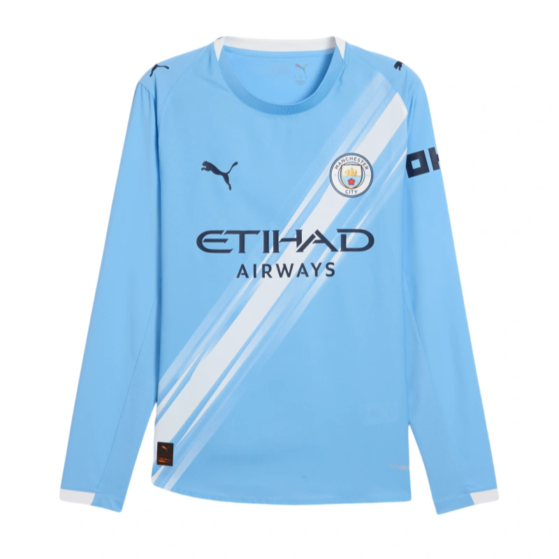 Manchester City 25/26 Home Stadium Kit Long Sleeve