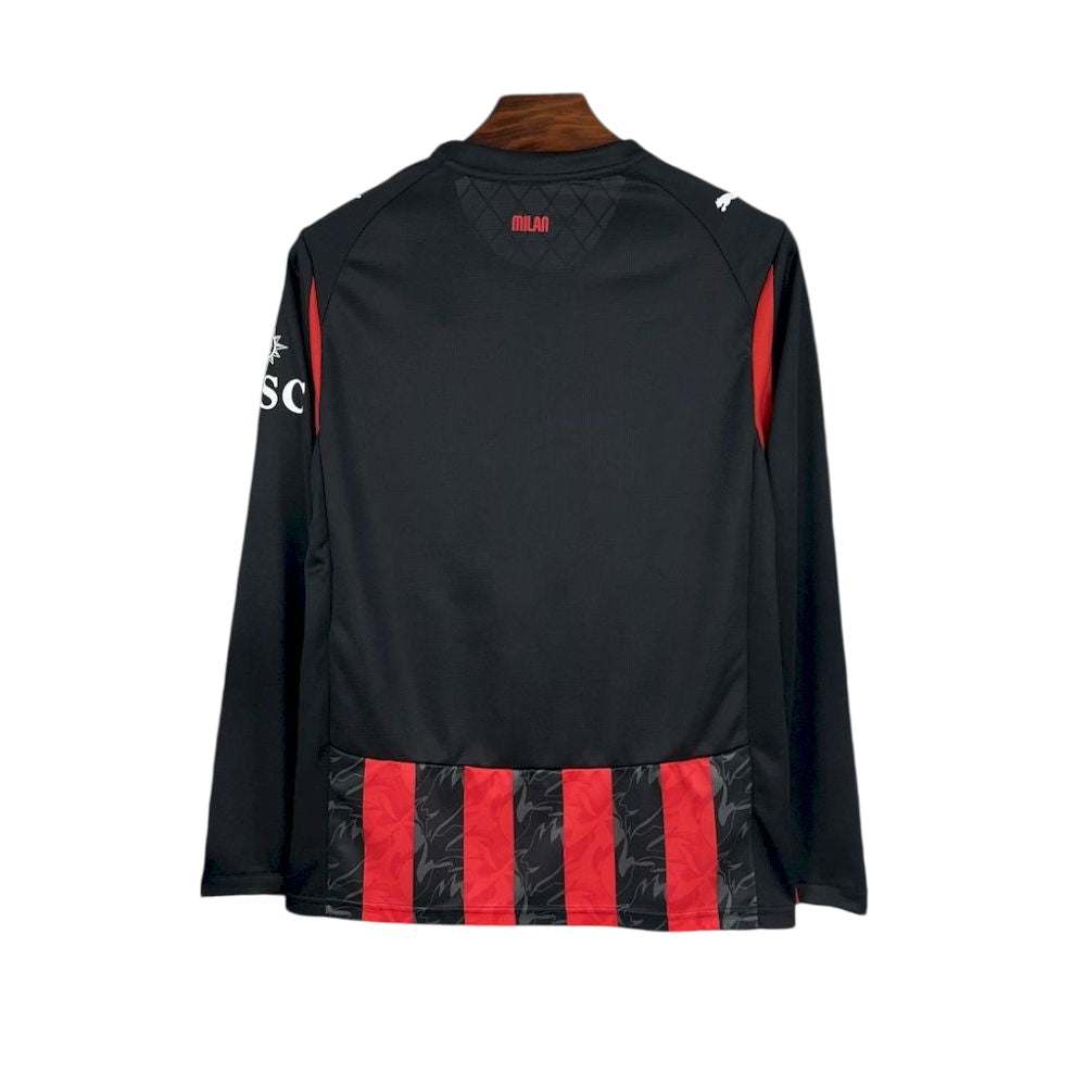 AC Milan 25/26 Home Stadium Kit Long Sleeve