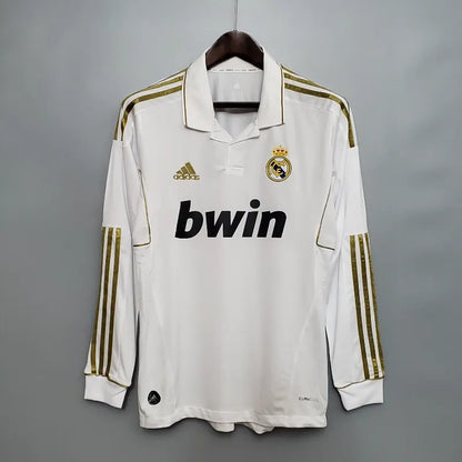 Real Madrid 11/12 Home Retro Kit Long Sleeve