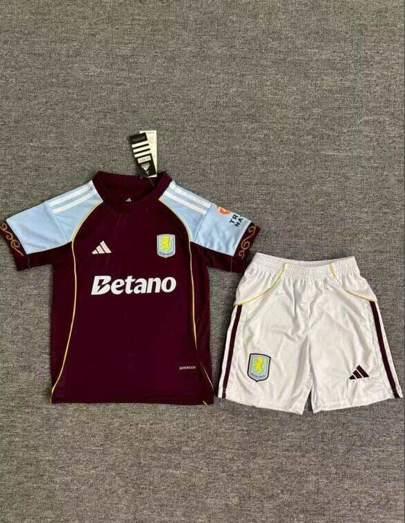Aston Villa 25/26 Kids Full Kit