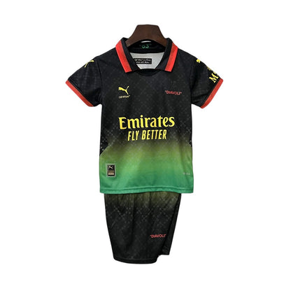 AC Milan 24/25 Away Off White Kids Full Kit