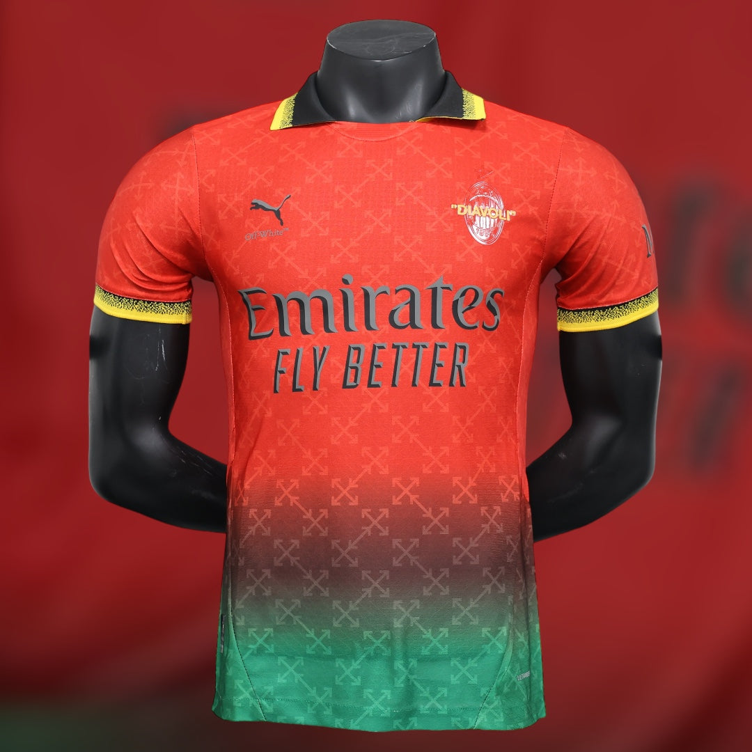 AC Milan X Off White Red Player Version Kit