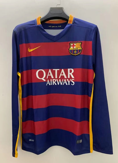 Barcelona 15/16 Home Retro Kit Long Sleeve