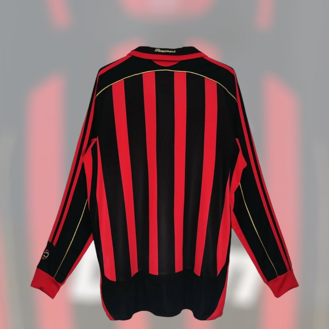 AC Milan 06/07 Home Retro Kit Long Sleeve