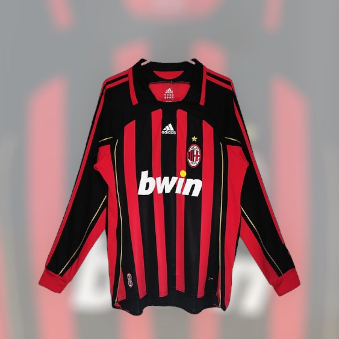 AC Milan 06/07 Home Retro Kit Long Sleeve