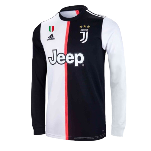 Juventus 19/20 Home Retro Kit Long Sleeve